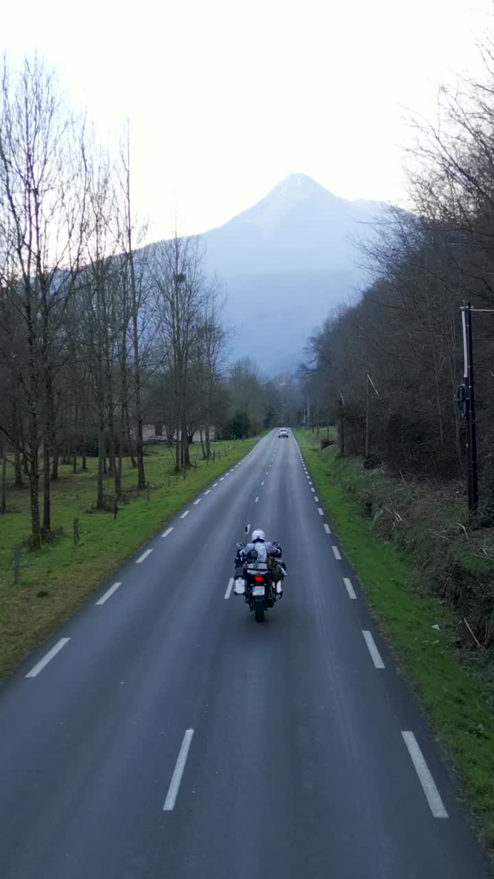 Motorcycle ride through the mountains