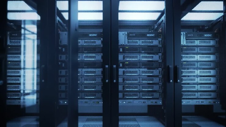 Modern Data Center Interior