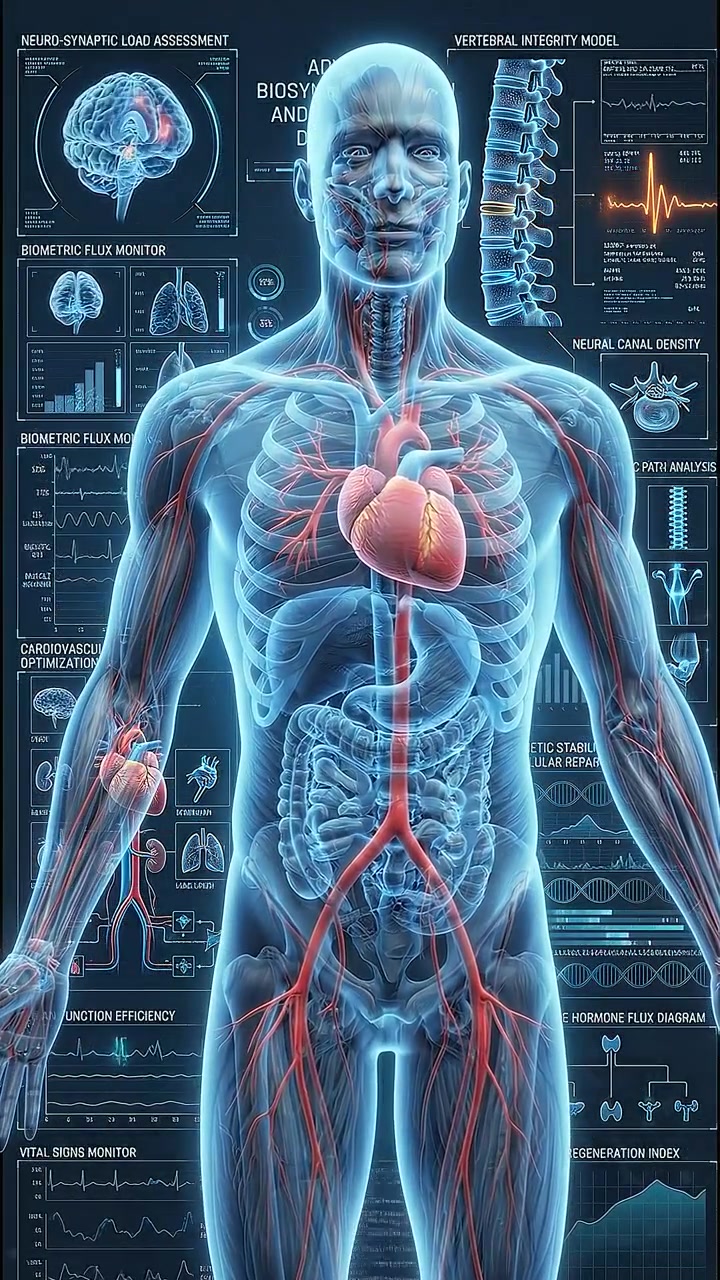 Digital Human Anatomy and Biosynchronization Diagnostics Interface