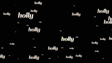 animación del texto sagrado en repetición en navidad sobre fondo negro