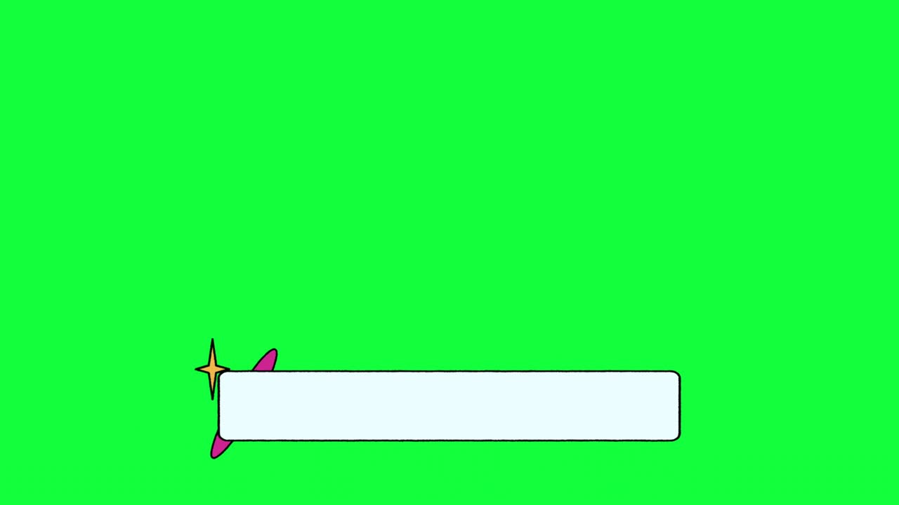 Animated Lower Thirds Button Template.  Retro Comic Cartoon Style.