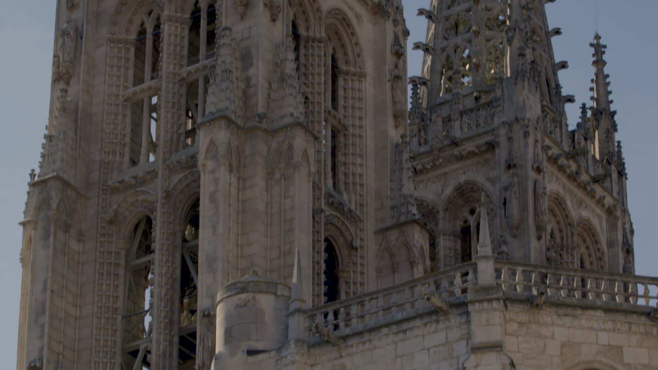 부르고스 대성당, 유네스코 세계 문화 유산, 부르고스, 스페인, 미디엄 샷 틸트 업