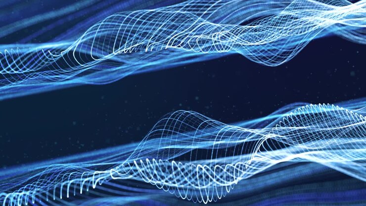Dynamic circle grid particle wave flowing