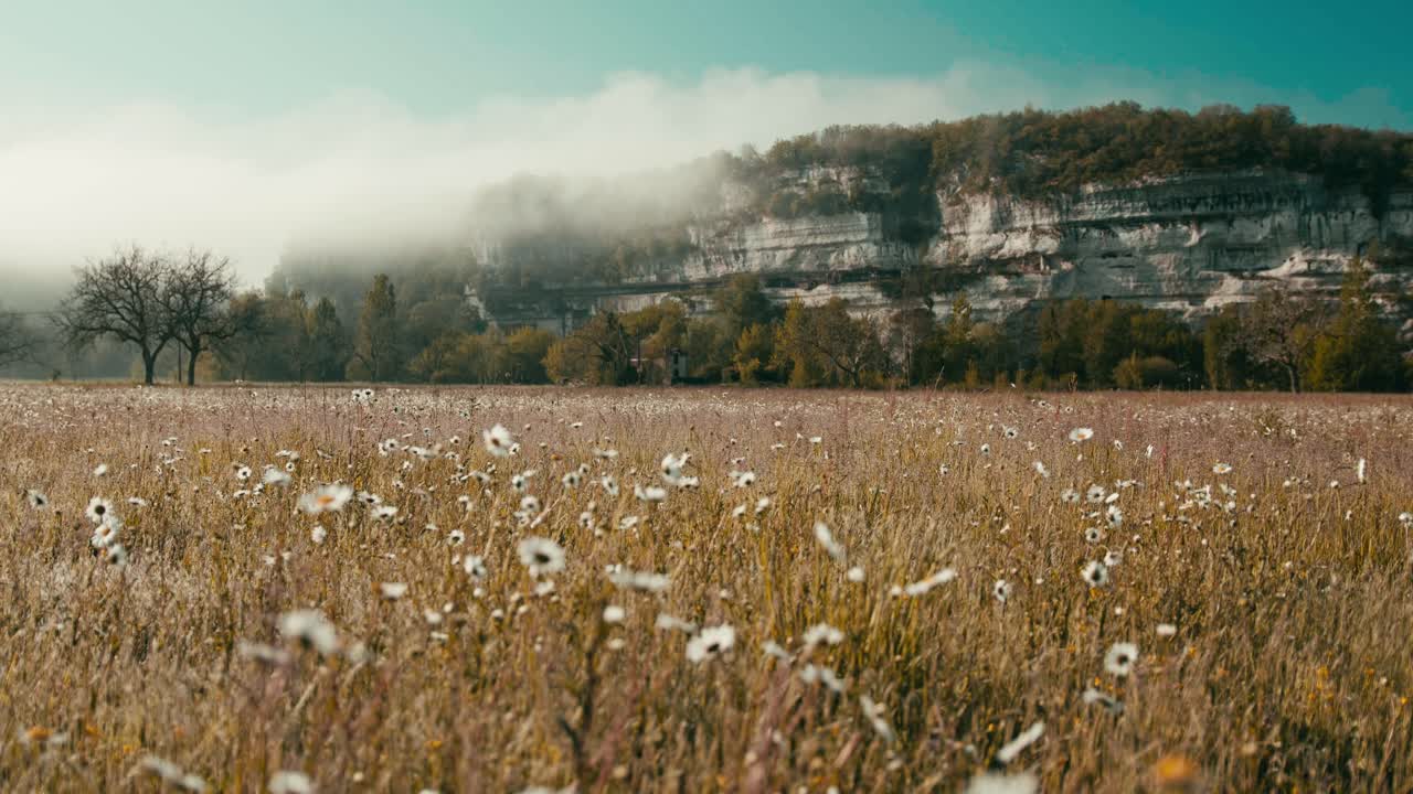 프랑스 도르도뉴에 있는 라 로크 성자 크리스토프의 웅장한 절벽