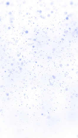 winter white background christmas made of snowflake and snow with blank copy space for your text. loop animation. vertical video.