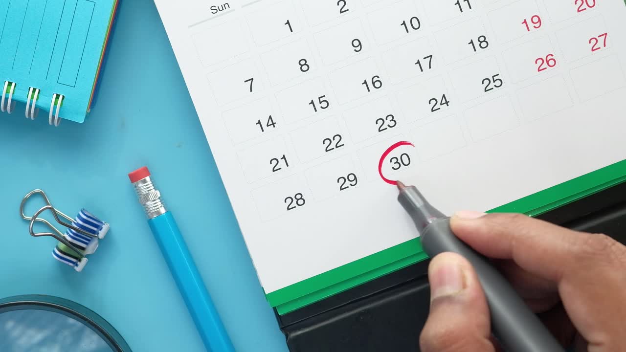 Marking a Date on a Calendar
