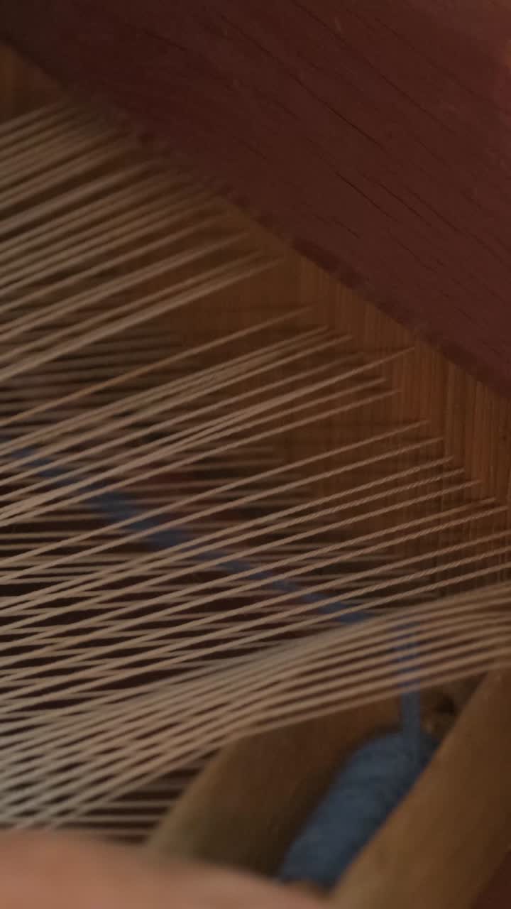 Close-up of Loom Weaving