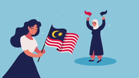 malaysian women celebrating national day