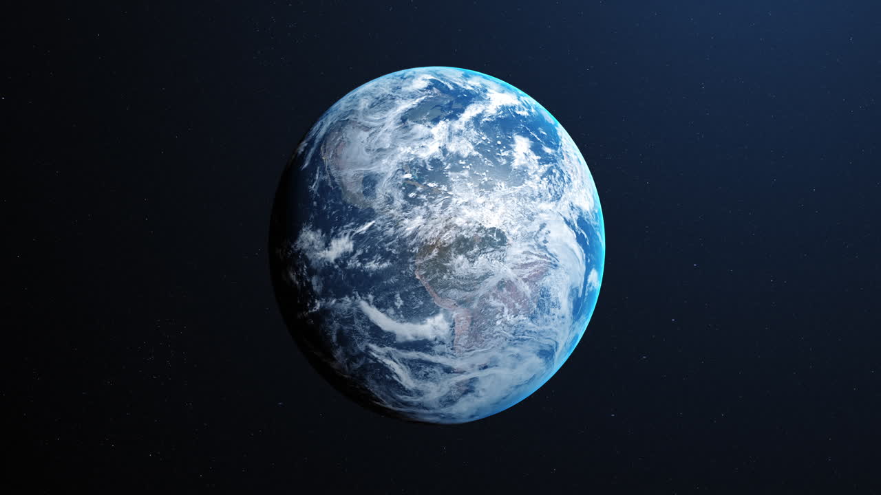 animación de la tierra en el espacio 4k