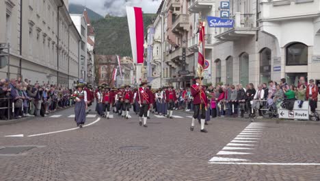 brass band tobadill at the annual grape festival, meran - merano, south tyrol, italy (part 1 of 3)