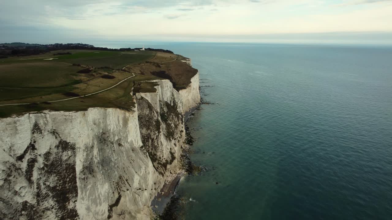 Aerial View of the White Cliffs of Dover