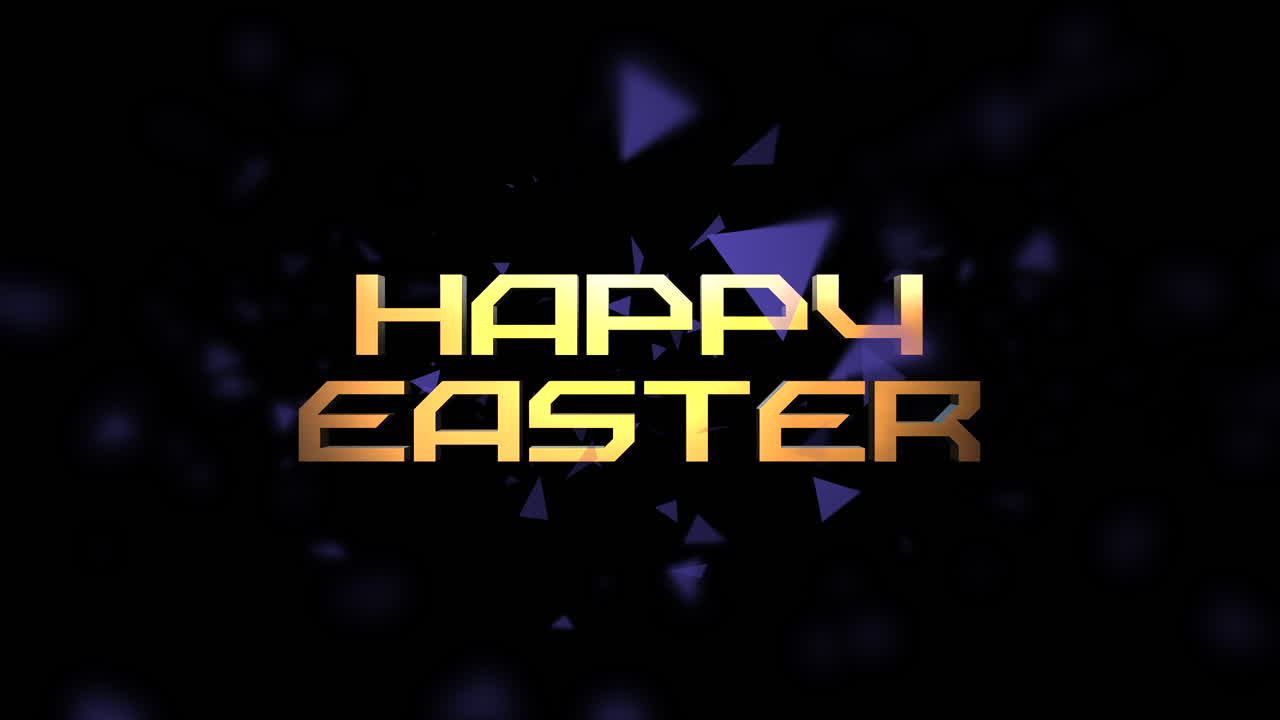 Testo Buona Pasqua con forme triangolari svolazzanti