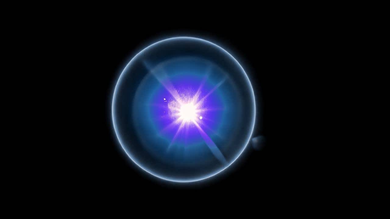 Light burst effect animated overlay, transparent 4K video, alpha channel, ProRes 4444