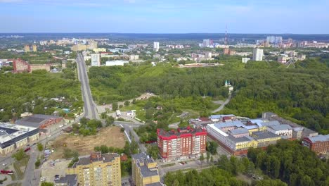 aerial view of a russian city