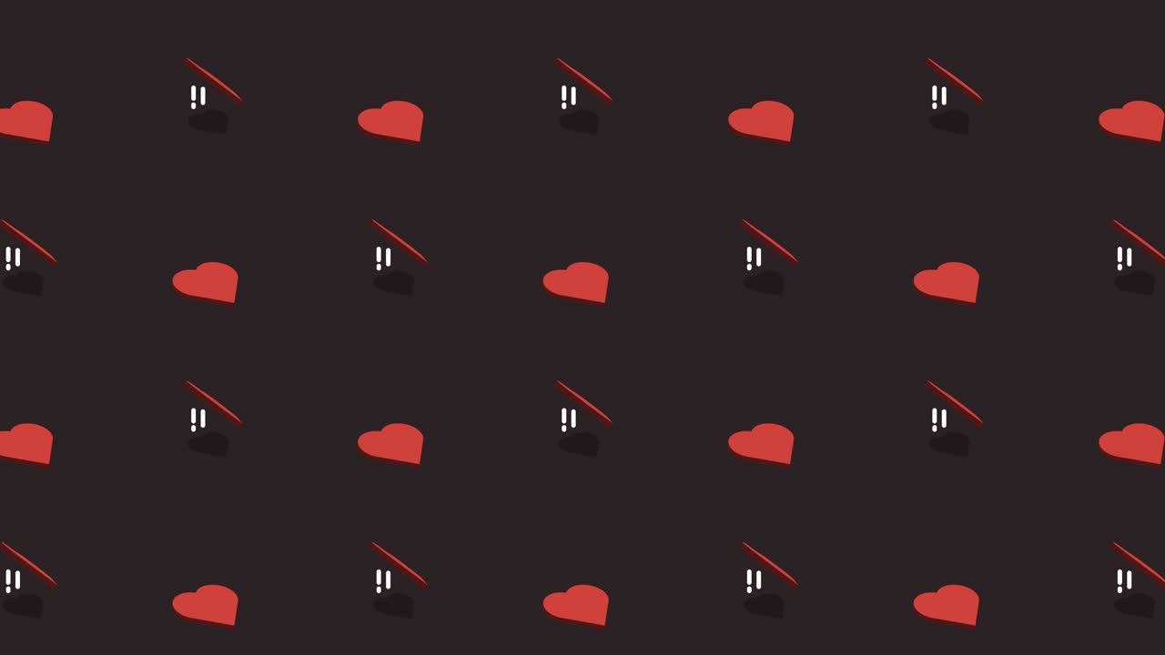 rotation heart flat icons background