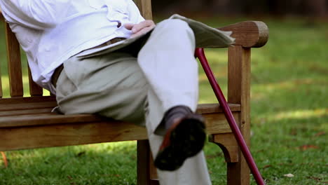 Elderly-man-sitting-on-bench