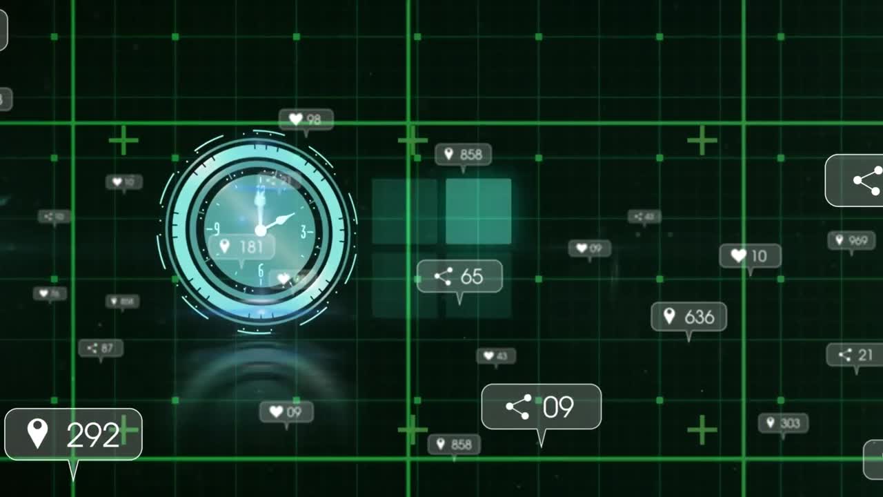 미디어 아이콘 및 클록 오버 로딩 서클의 애니메이션