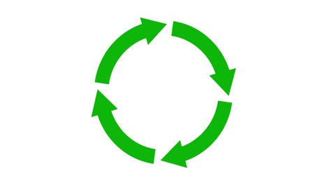 green circle arrows turning animated around process video animation