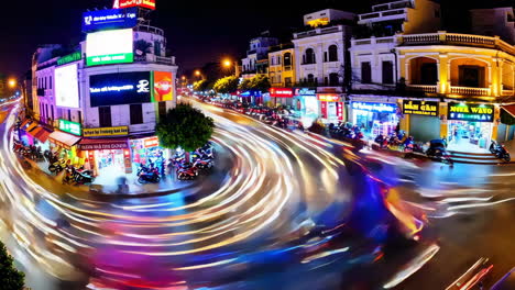 busy night street in a southeast asian city
