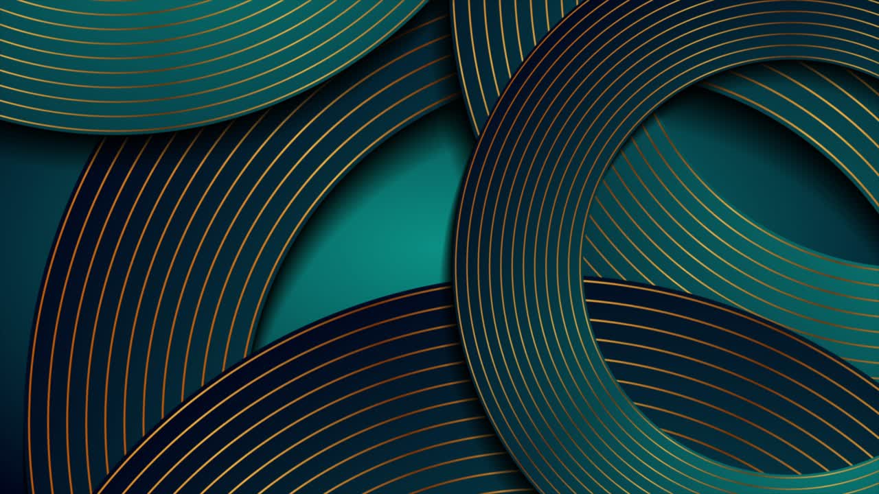 des cercles bleus et dorés un fond de mouvement de luxe abstrait