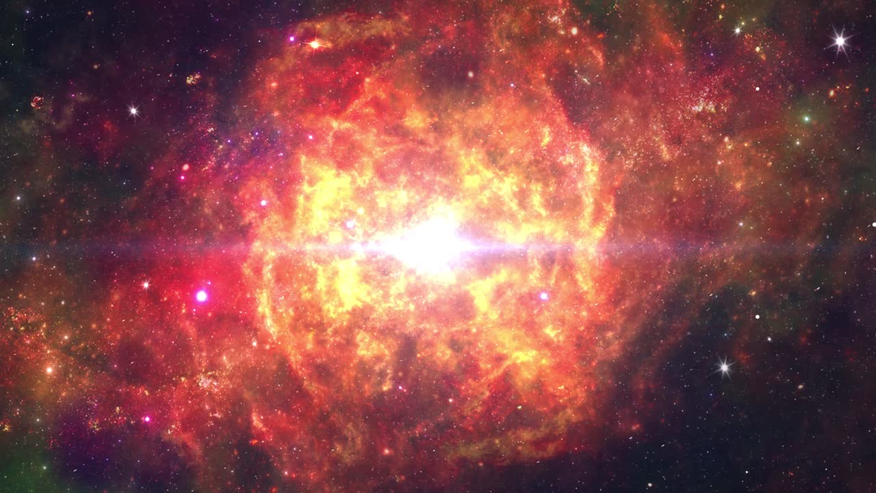 animación escénica galaxia espacio exterior estrellas en movimiento animación de bucle.