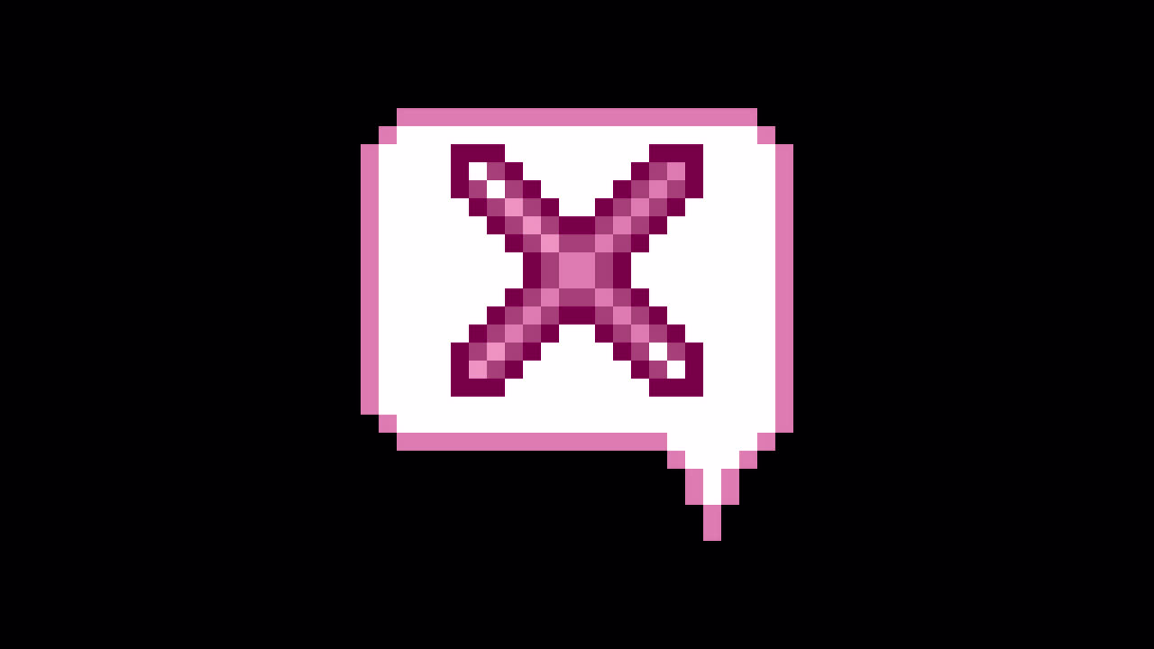 Pixel art animation icon speech bubble cross mark (1)