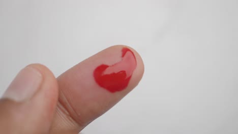 sangre en el dedo