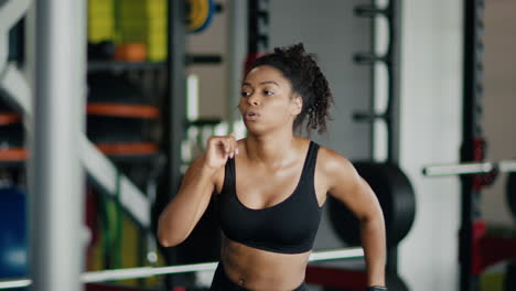 woman exercising in a gym