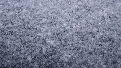 close-up of snow