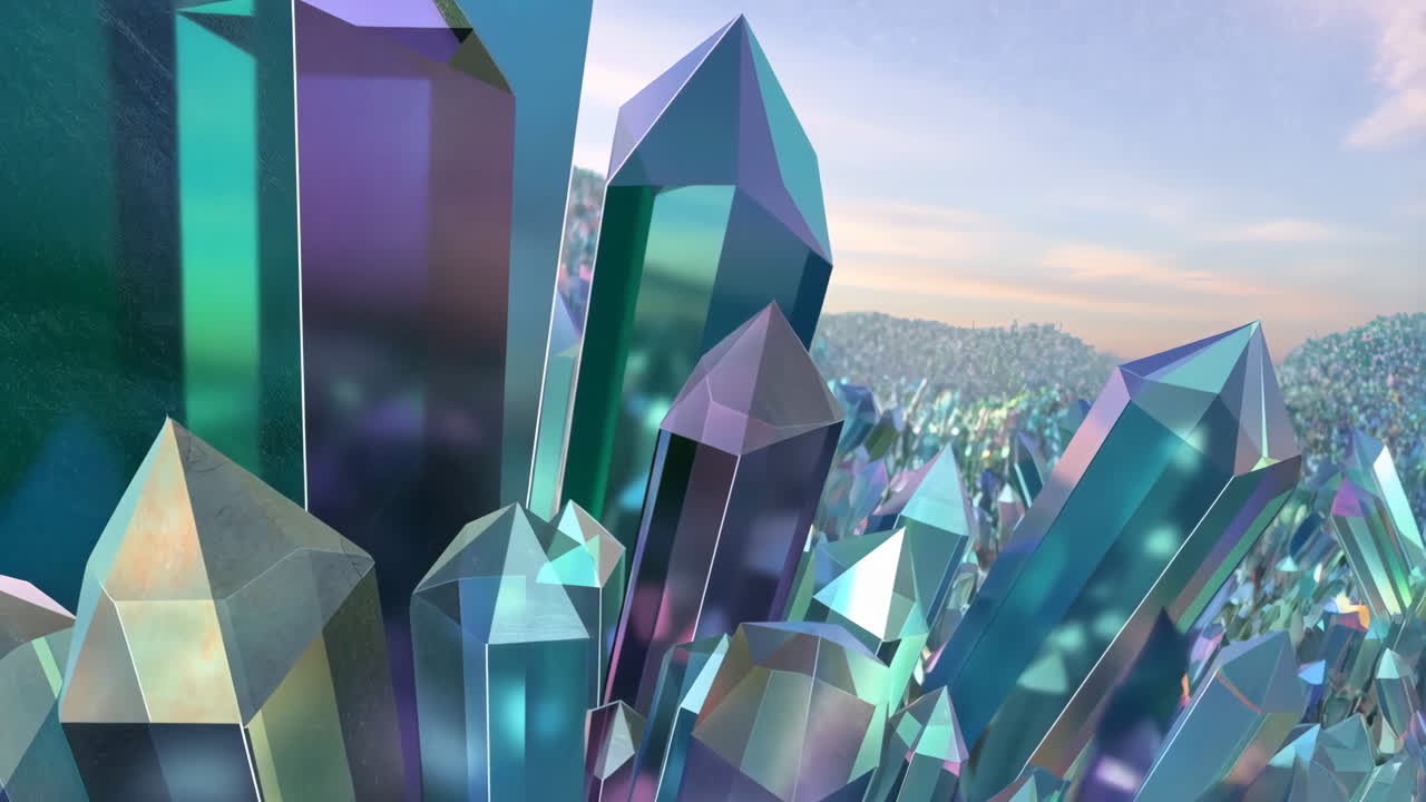 Vibrant Crystal Landscape