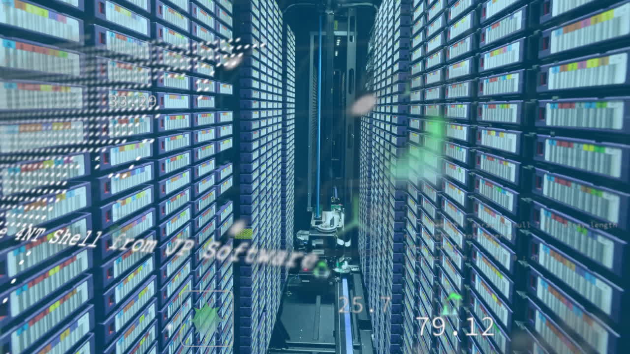 Animation of data processing over computer servers