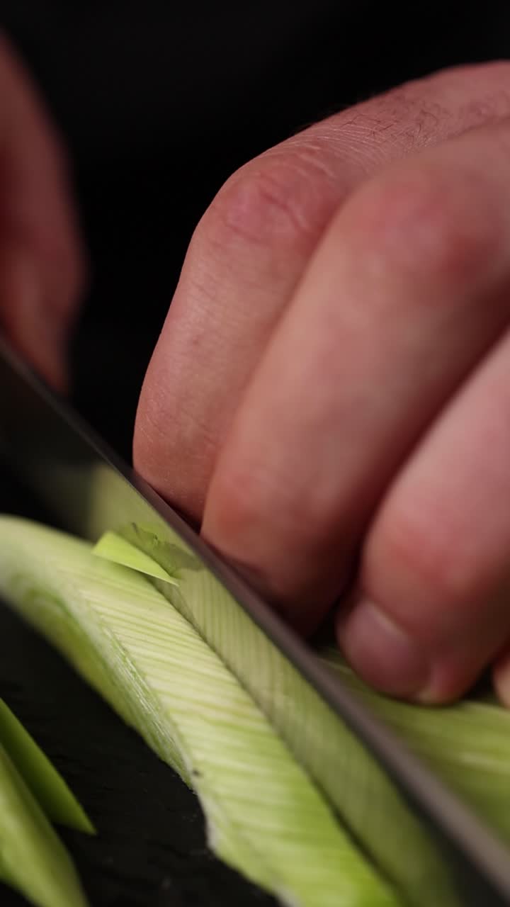 Chopping Leeks