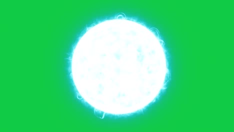 blue star on chromakey green screen background