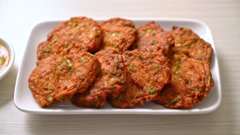 fried fish paste balls or deep fried fish cake - asian food style