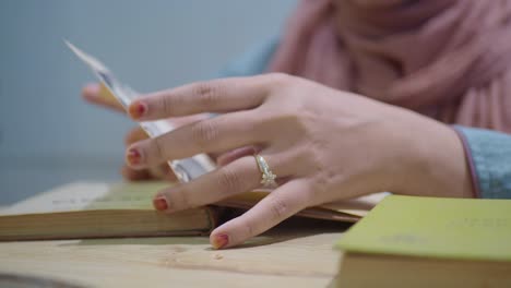 woman reading a book