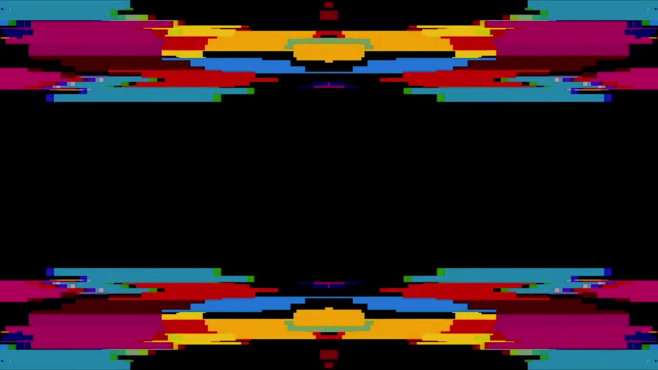 Sfondo glitch digitale astratto con barre colorate in movimento