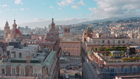 arquitectura atractiva y horizonte de génova alrededor de piazza de ferrari