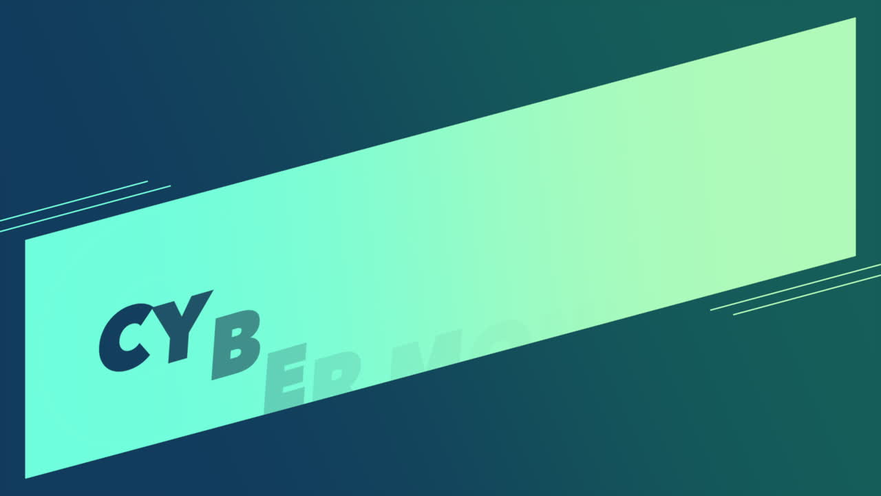 lunes cibernético con líneas en degradado verde