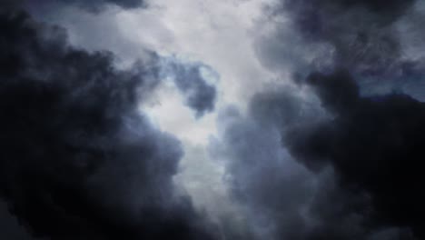 4k thunderstorm that occurred in dark cumulonimbus cloud