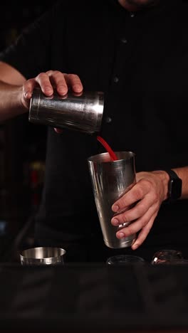 bartender making a cocktail