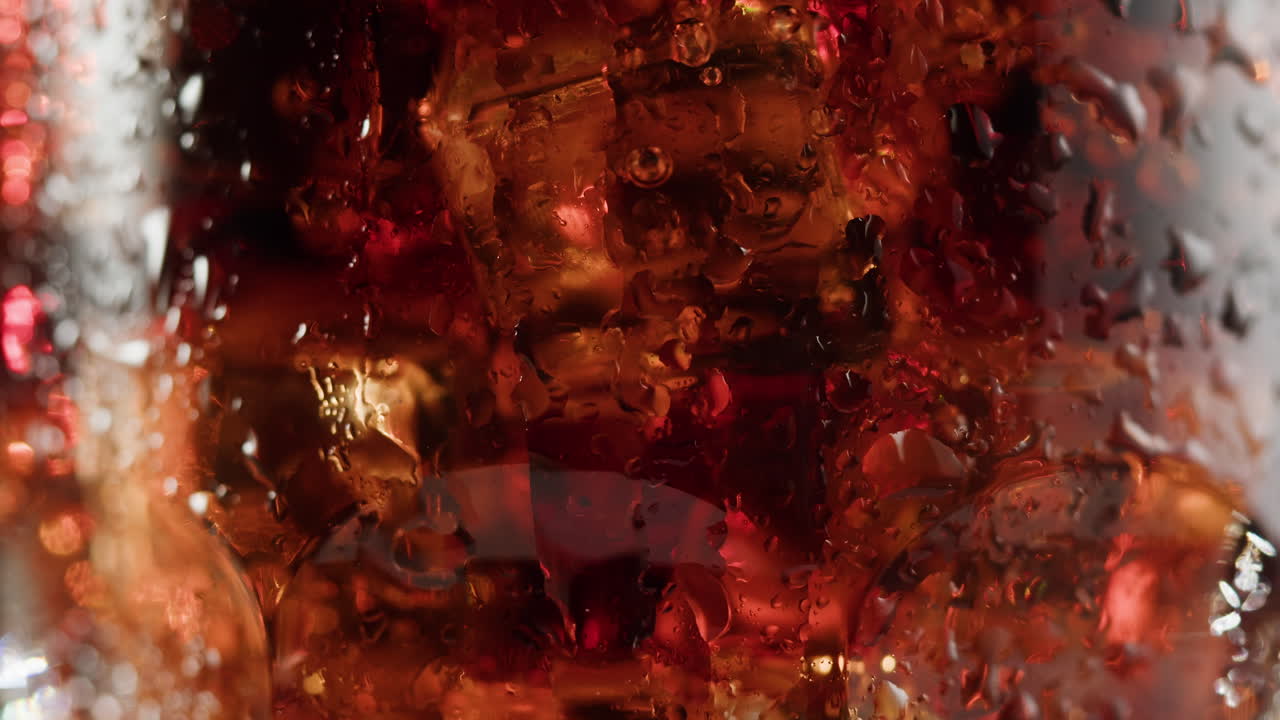 Close-up of a soda with ice