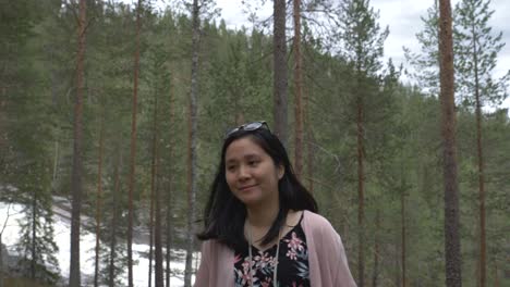 Girl-enjoying-herself-in-the-forest