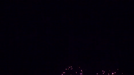 multiple colorful fireworks burst in the night sky