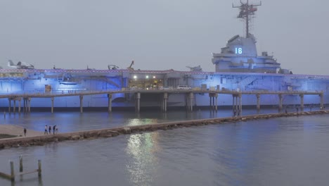 use lexington cv-16 is a moored in corpus christi, texas