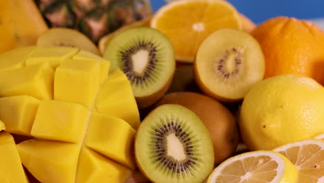 vibrant fruits beautifully arranged on display