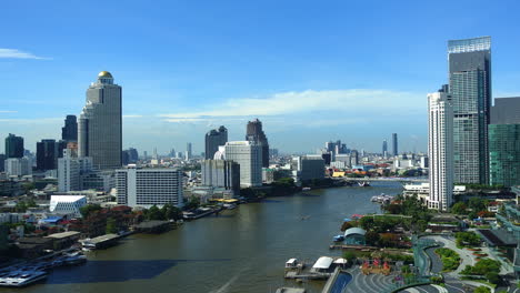 timelapse moderno del horizonte del paisaje urbano de bangkok