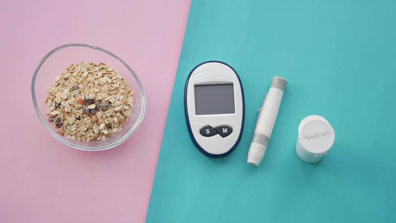 Kit per test del diabete e farina d'avena