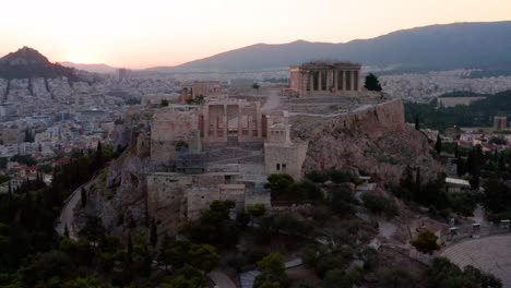 acropolis of athens at sunset