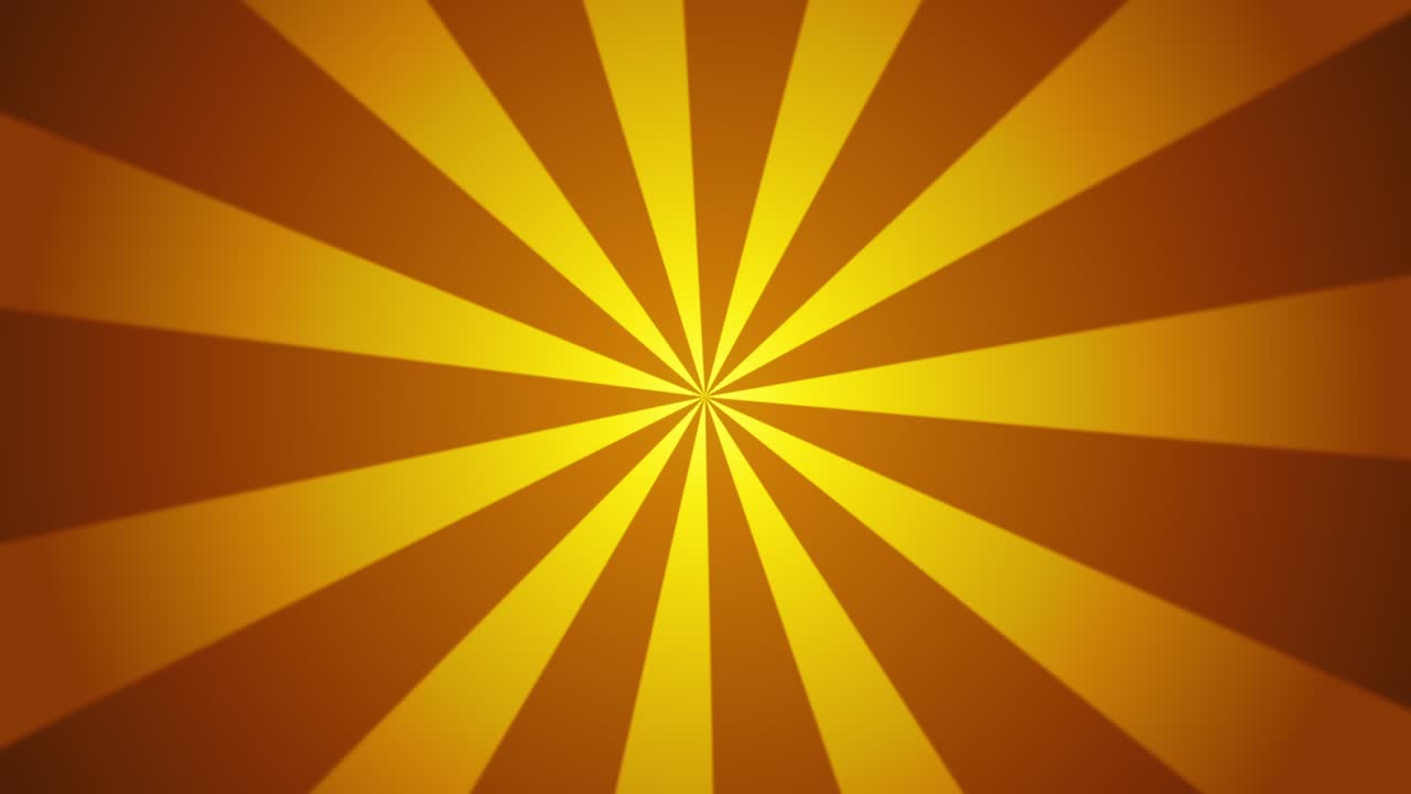 Cartoon ray lights. Retro vintage abstract background. Pop-art style loop animation