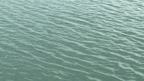 Close-up side shot of turquoise small waves